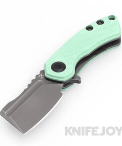 Kansept Knives K3030A1 Mini Korvid Liner Lock Gray Blade with Fluorescent Green(Teal) G10 Handles