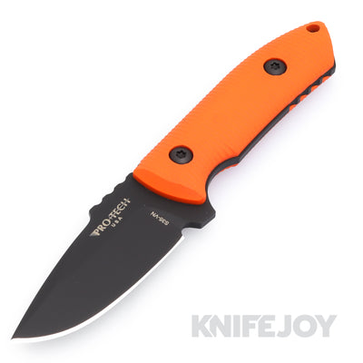 Pro-tech Knives LG511-ORG Short Bladed Rockeye Fixed Blade Orange G-10 Handle/Black S35VN Blade