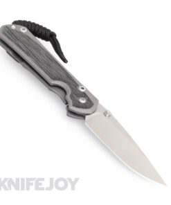 Chris Reeve Knives Small Sebenza 31 LH Black Canvas Micarta Inlay Drop Point Knife