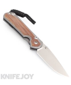 Chris Reeve Knives Small Sebenza 31 LH Natural Canvas Micarta Inlay Drop Point Knife