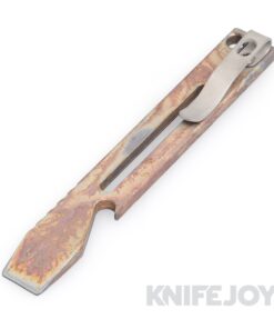 Maverick Customs 5" Skeleton "Rustic" Titanium Pocket Pry Bar/ Bottle Opener