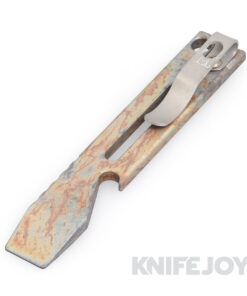 Maverick Customs 4.25" Skeleton "Rustic" Titanium Pocket Pry Bar/ Bottle Opener