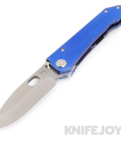 Medford Knives 187 DP 20CV Tumbled Blade with Blue Handles/ Standard Hardware KJ Exclusive