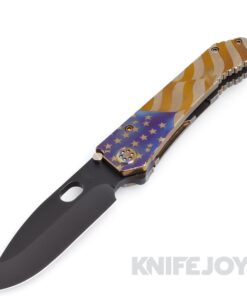 Medford Knives 187 DP 20CV PVD Blade with Bronze American Flag Handles/ Flamed Hardware & Clip KJ Exclusive