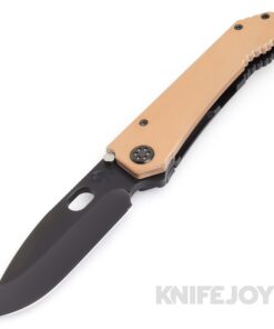 Medford Knives 187 DP 20CV PVD Blade with Coyote G10 Handles/ PVD Hardware & Clip KJ Exclusive