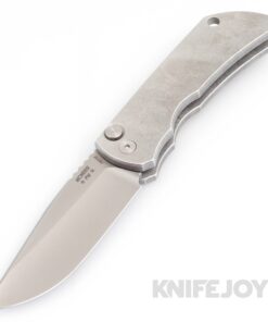 McNees Knives PM Mac 2 Auto PROTOTYPE Stonewash Blade and Stonewash Titanium Handle