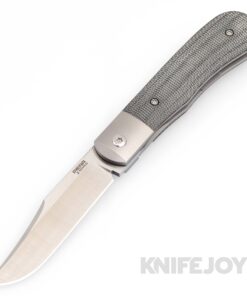 Enrique Pena X Series Front Flipper Large Texas Trapper M390 Blade with Black Canvas Micarta Handles