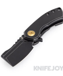 Kansept Knives K3030A6 Mini Korvid Liner Lock Black Anodized Blade with Black Anodized Titanium Handles