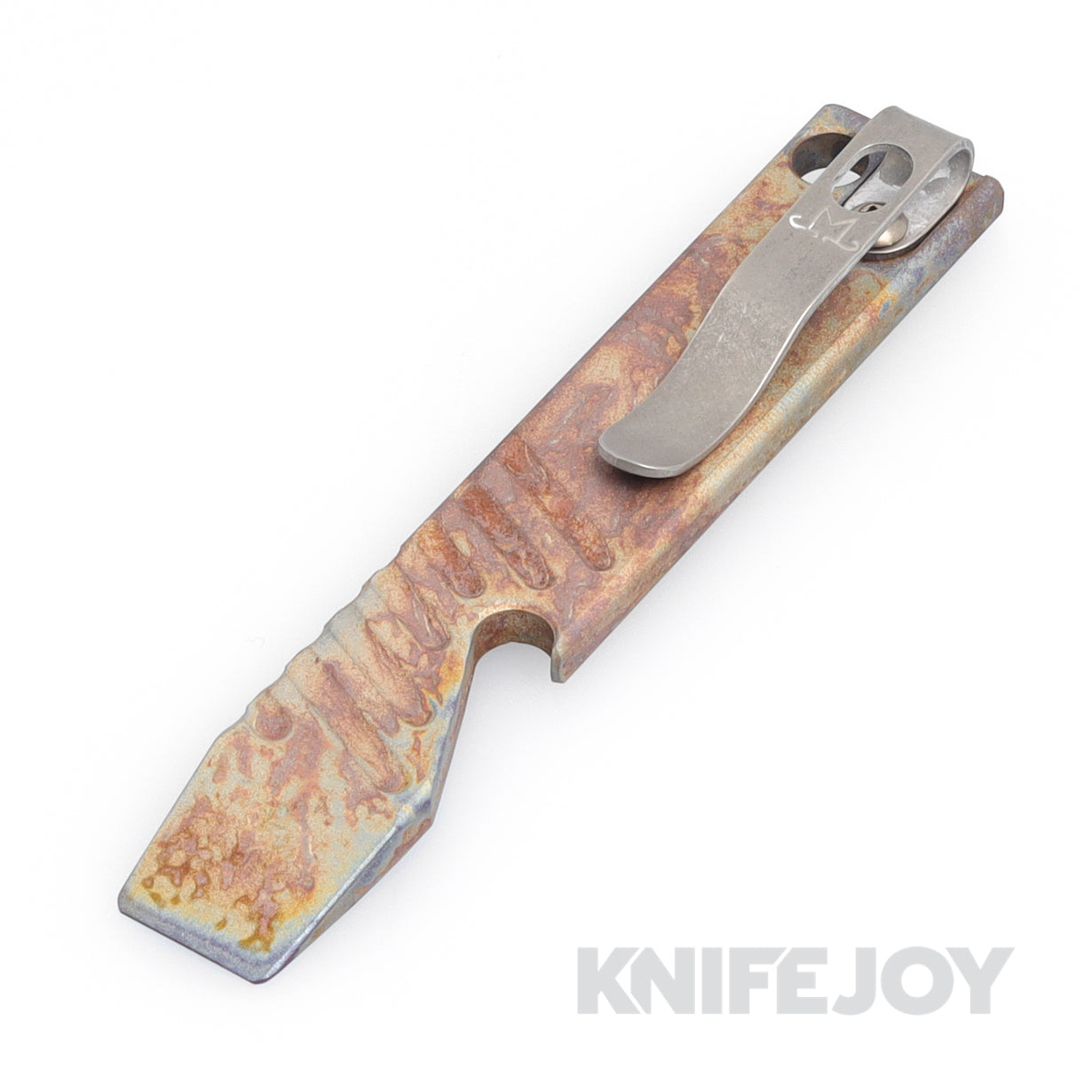 Maverick Customs 4" Oil Slick Anodized Titanium Pocket Pry Bar/ Bottle Opener