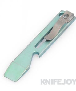 Maverick Customs 4" Green Anodized Skeleton Titanium Pocket Pry Bar/ Bottle Opener