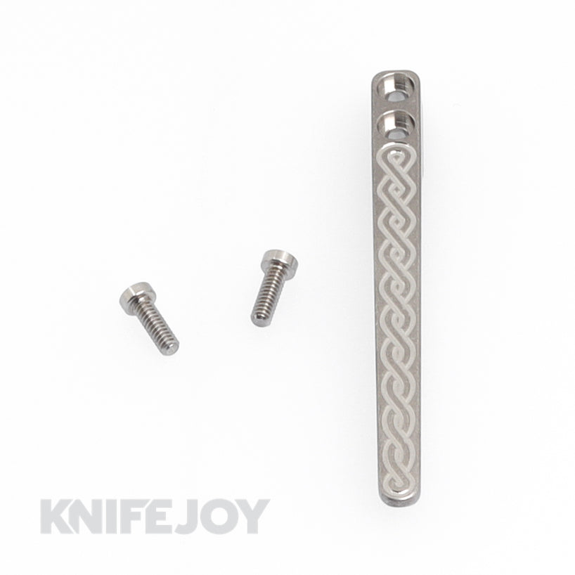 Fellhoelter Full Size Titanium Milled CELTIC Pocket Clip Stonewash Finish