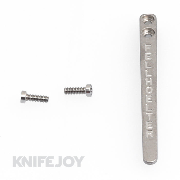 Fellhoelter Full Size Titanium Milled NAME Pocket Clip Stonewash Finish