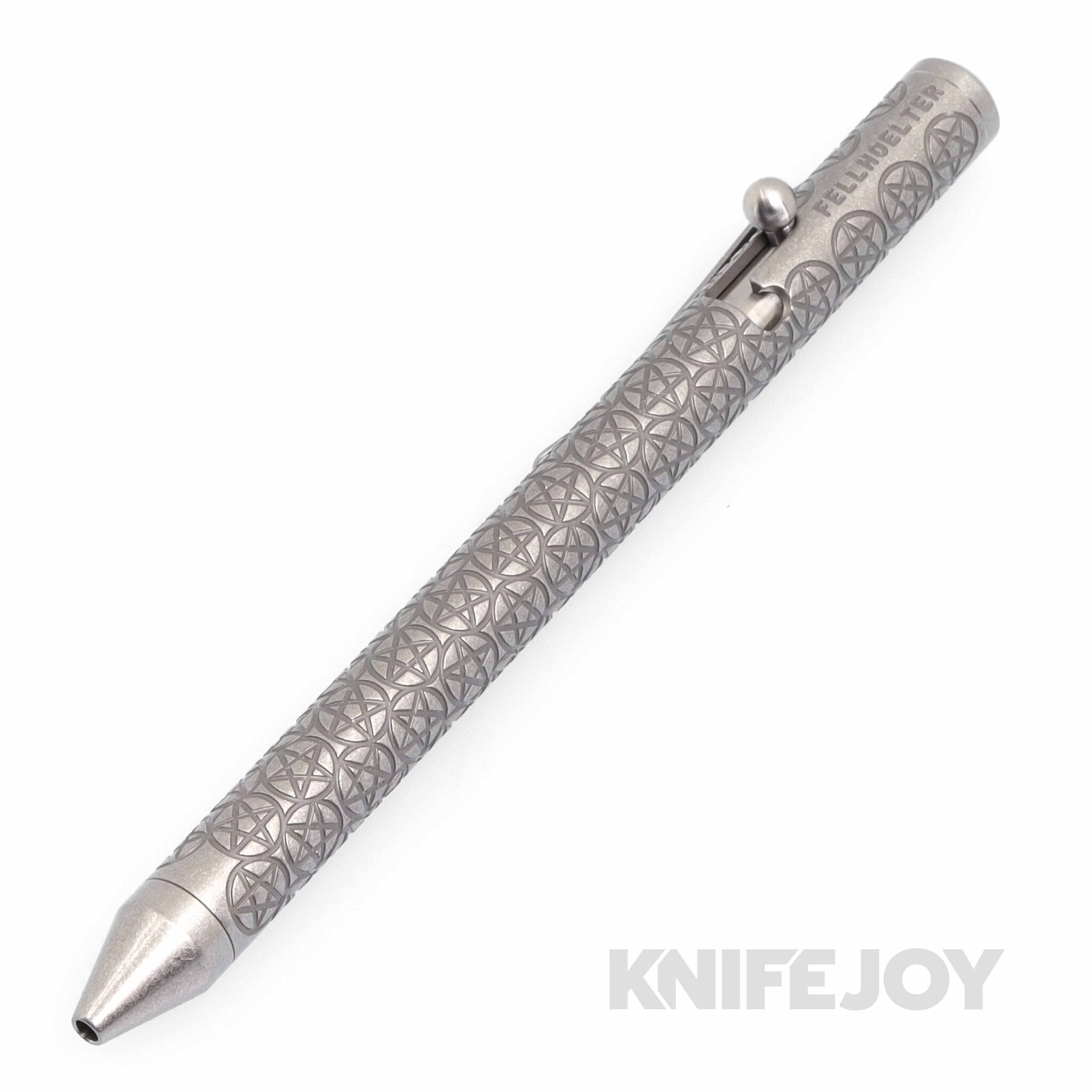 Fellhoelter Tibolt 2 Tone Pentagram Engraved Titanium Pen