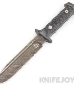 Wander Tactical WTK211 Centuris Ice Brush D2 Blade Finish with Black Grooved Micarta Handles