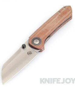 Christensen Knifeworks Maverick S Linerlock Folder M390 Blade with Brown Micarta Handles/ Zirconium Accents