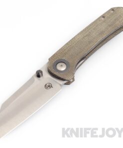Christensen Knifeworks Maverick S Linerlock Folder M390 Blade with Green Micarta Handles/ Zirconium Accents