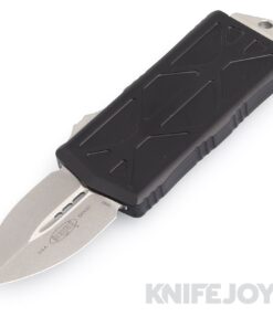 MICROTECH 157-10 Exocet OTF Auto Stonewash Double Edge Blade with Black Aluminum Handles