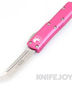 MICROTECH 233-10PK UTX-85 II OTF Auto Tanto Stonewash Standard with Pink Aluminum Handles