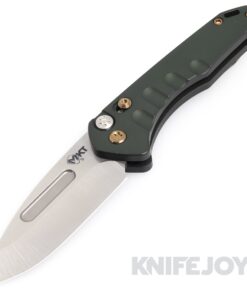 Medford Praetorian Swift Auto S35VN Tumbled Drop Point Blade with Hunter Green Handles/ Bronze Hardware and Clip