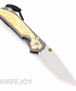 Chris Reeve Knives Large Sebenza 31 LEFT HAND Drop Point Plain Blade with Box Elder Inlay Handles