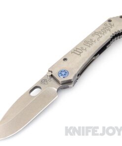 Medford Knives 187 DP D2 Tumbled Blade with Tumbled Constitutional Handles/ Blue Hardware and Clip