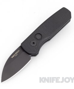 Pro-tech Knives PTR5106 Auto Runt 5 DLC Wharncliffe Blade with Textured Black Handle/ Black Clip