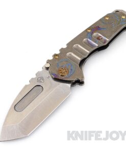 Medford Knives Praetorian "T" Magnacut Tumbled Tanto Blade with Tumbled Bronze Laurel Leaf Handles/ Dark Brass/ Brz Hardware and Clip