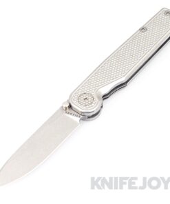 Tactile Knife Co. Rockwall Thumbstud Magnacut Blade with "Golf" Dimpled Titanium Handles