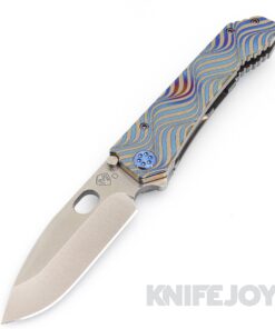 Medford Knives 187 DP D2 Tumbled Blade with Tumbled "Psychedelic" Handles/ Blue Hardware and Clip
