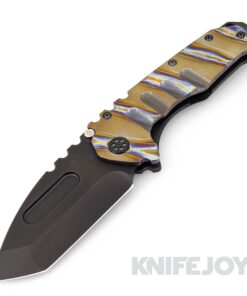 Medford Knives Praetorian "T" Magnacut PVD Tanto Blade with Flamed Bronze Stripes Handles/ PVD Spring/ Hardware/ Flamed BRZ Clip