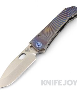Medford Knives 187 DP D2 Tumbled Blade with Psychedelic Handles/ Blue Hardware and Clip