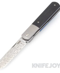 Enrique Pena Customized X Series Front Flipper Barlow Damasteel Spey Blade with Custom Micarta Scales