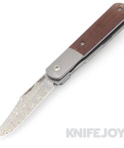 Enrique Pena Customized X Series Front Flipper Barlow Damasteel Clip Point Blade with Custom Micarta Scales