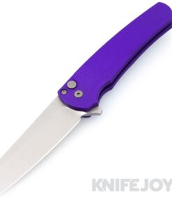 Pro-tech Knives PT5205-PURP Malibu Reverse Tanto Flipper Stonewash 20CV Blade with Purple Textured Handle