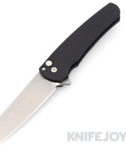 Pro-tech Knives PT5201 Malibu Reverse Tanto Flipper Stonewash Blade with Black Handle