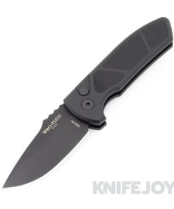 Pro-tech Knives PTLG407 Auto SBR Short Bladed Rockeye S35VN Black Blade with Machine Textured Black Handles