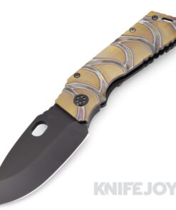 Medford Knives TFF-1 S35VN PVD Blade with Faced Flamed Bronze Handle/ PVD Spring Bronze Pinstripes/ PVD HW/ Bronze Clip