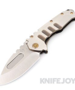 Medford Knives Praetorian "T" CPM 20CV Tumbled Drop Point Blade with Bronze Handles/ Silver Flats/ Bronze HW/ Brush Clip KJ Exclusive