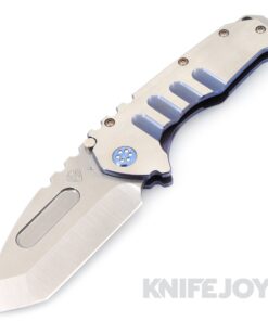 Medford Knives Praetorian "T" CPM 20CV Tumbled Tanto Blade with Blue Handles w/ Silver Flats/ Blue HW/ Brush Clip KJ Exclusive