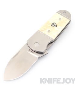 Finch Knife Company Buffalo Tooth Satin Blade with Mother of Pearl Inlay/ Titanium Handles