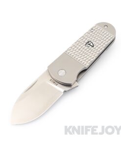 Finch Knife Company Buffalo Tooth Satin Blade with Jigged Titanium Handles