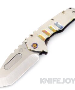 Medford Knives Praetorian "T" CPM 20CV Tumbled Tanto Blade with Flamed Violet/ Silver Flats Handles/ Flamed HW/ Violet Clip KJ Exclusive