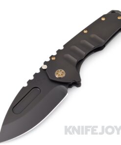 Medford Knives Praetorian "T" CPM 20CV PVD Drop Point Blade with PVD Handles/ Bronze HW and Clip KJ Exclusive