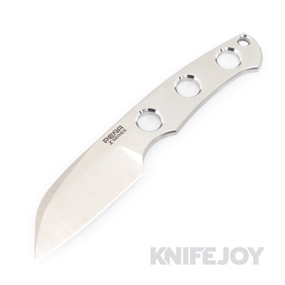 Enrique Pena X Series Fixed Blade Silver Bohler M390 Steel with a Sheepsfoot Blade