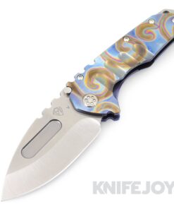 Medford Knives Praetorian "T" CPM 20CV Tumbled Drop Point Blade with Face Flamed Blues "Rip Curl" Handles/ Blue Spring/ Standard HW/ Blues Clip KJ Exclusive