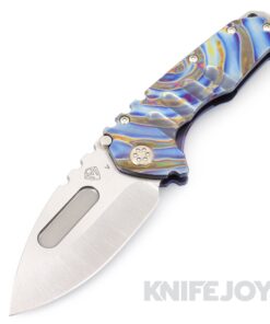 Medford Knives Praetorian "T" CPM 20CV Tumbled Drop Point Blade with Face Flamed Blues "Storm" Handles/ Blue Spring/ Standard HW/ Blues Clip KJ Exclusive