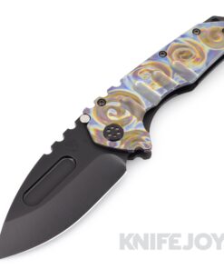 Medford Knives Praetorian "T" CPM 20CV PVD Drop Point Blade with Flamed Galaxies Blue Handles/ PVD Spring/ PVD HW/ Flamed Blue Clip KJ Exclusive