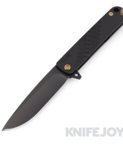 Medford Knives M-48 S35VN PVD Blade with Black Handle/ PVD Spring/ Bronze Hardware/ Bronze Clip