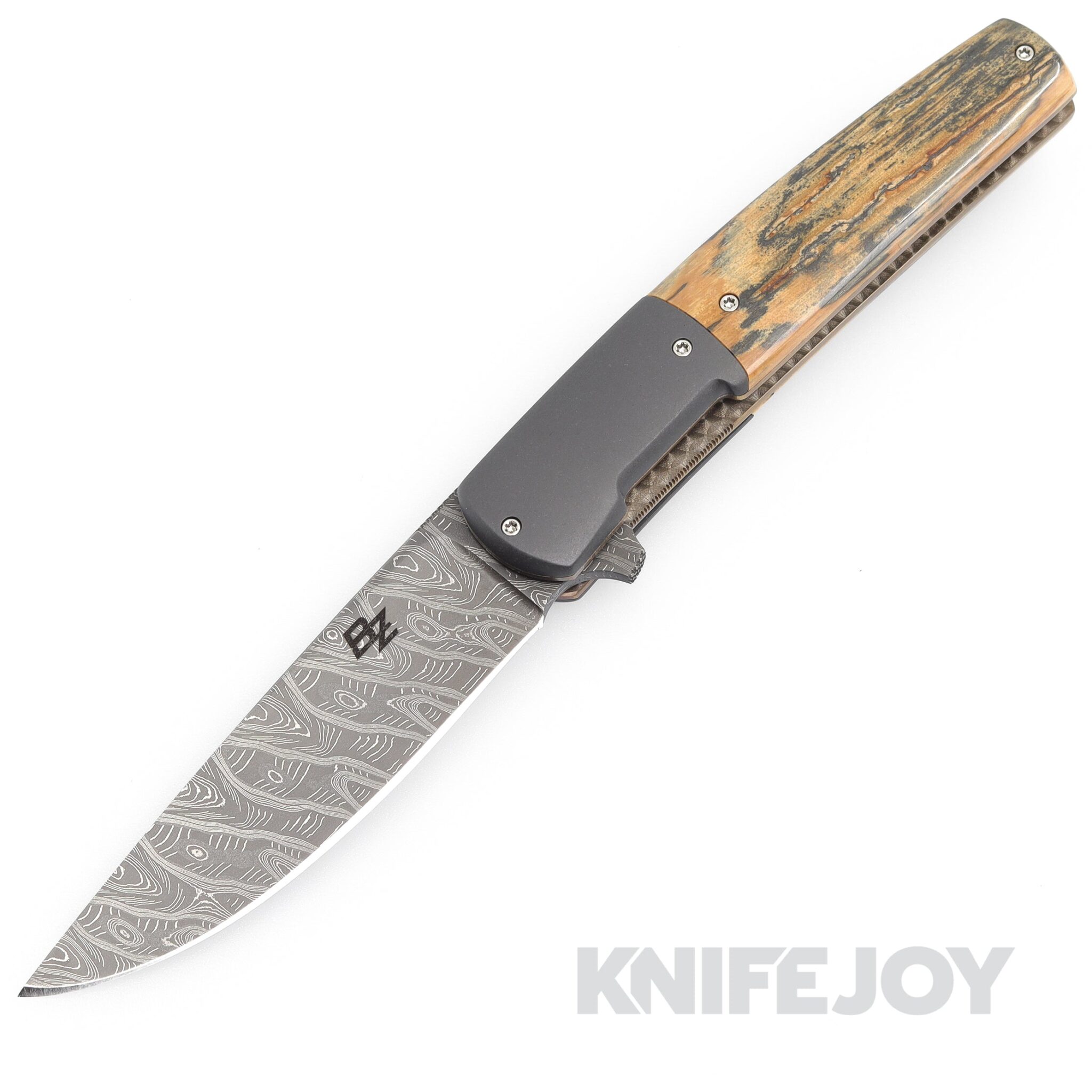 Brad Zinker Knives Swayfront Drop Point 3.0 Linerlock Flipper Mike Norris Hornets Nest Blade with Mammoth Ivory Scales/ Zirc Bolsters