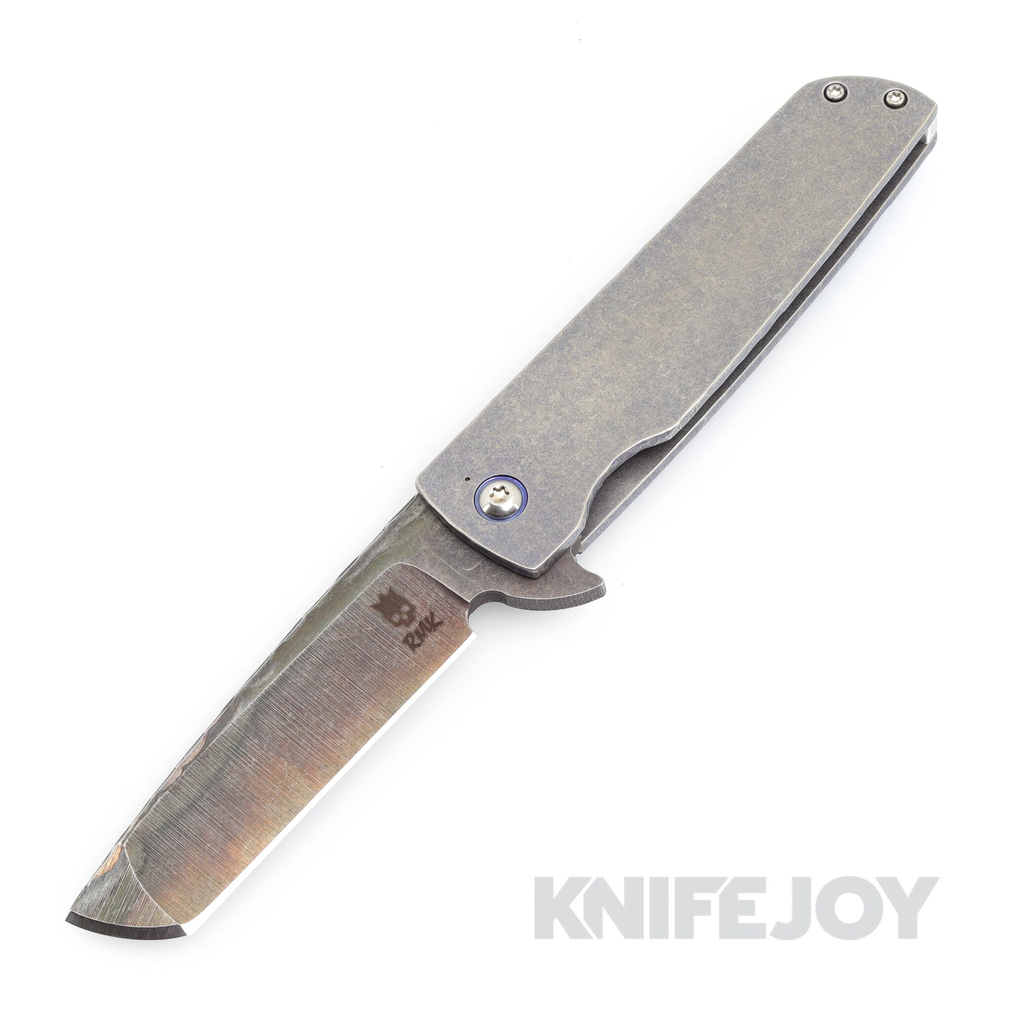 RichMade Knives AO Large Stingray 440B Stainless Steel Blade with Custom Titanium Scales